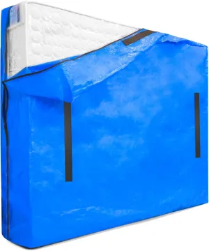 Antimbee Mattress Bag for Moving & Storage of King Size, Heavy Duty Mattress Cover for Moving with 12 Handles and Dual Zippers Closure, Thick Reusable Mattress Protector for Moving Supplies & Bags