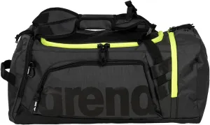 ARENA Unisex Adult Fast Multi Backpack Shoulder Duffle Bag for Athletes Sports Gym Tote Weekender Overnight Bag, 55 Liters, Dark Smoke/Neon Yellow