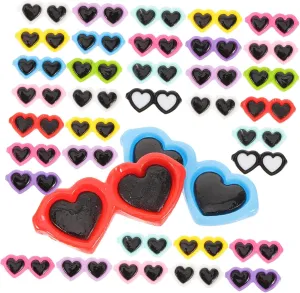 Artibetter DIY Decorative Sunglasses 80pcs Mini Sunglass Charm Beads for Crafts Resin Decor Charms
