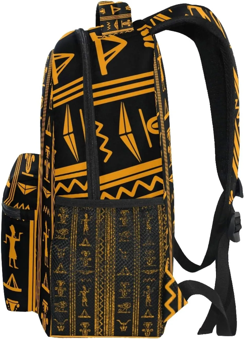 AUUXVA Backpack Ancient Egyptian Hieroglyphic Alphabet Symbol School Shoulder Bag Large Waterproof Durable Bookbag Laptop Daypack for Students Kids Teens Girls Boys Elementary