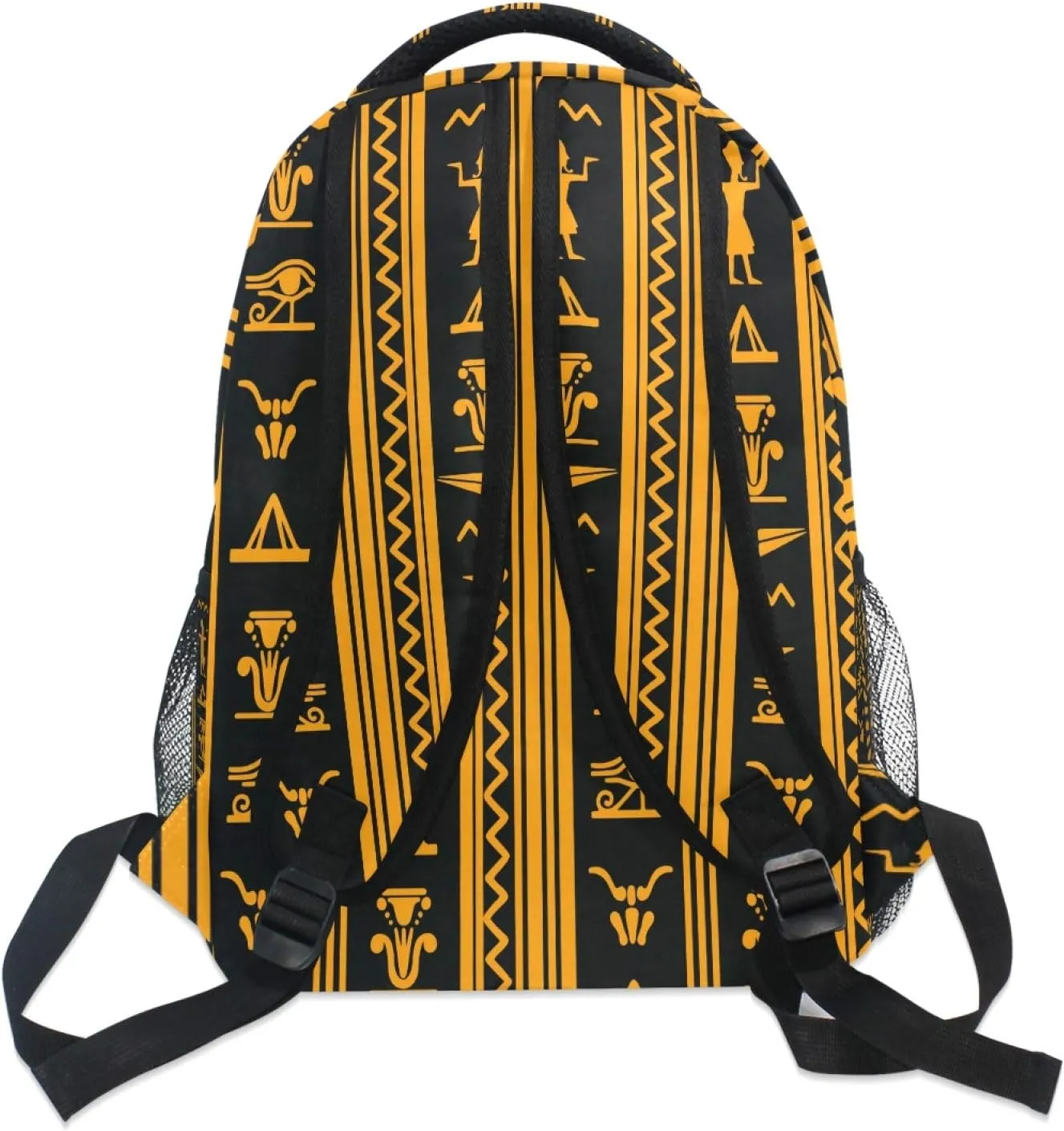 AUUXVA Backpack Ancient Egyptian Hieroglyphic Alphabet Symbol School Shoulder Bag Large Waterproof Durable Bookbag Laptop Daypack for Students Kids Teens Girls Boys Elementary