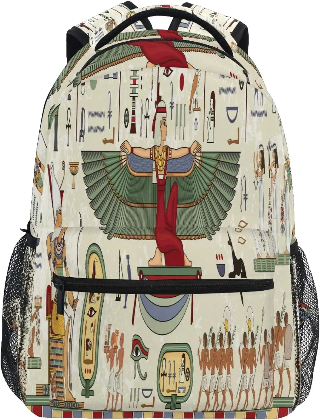 AUUXVA Backpack Ancient Egyptian Hieroglyphic Symbol Culture School Shoulder Bag Large Waterproof Durable Bookbag Laptop Daypack for Students Kids Teens Girls Boys Elementary