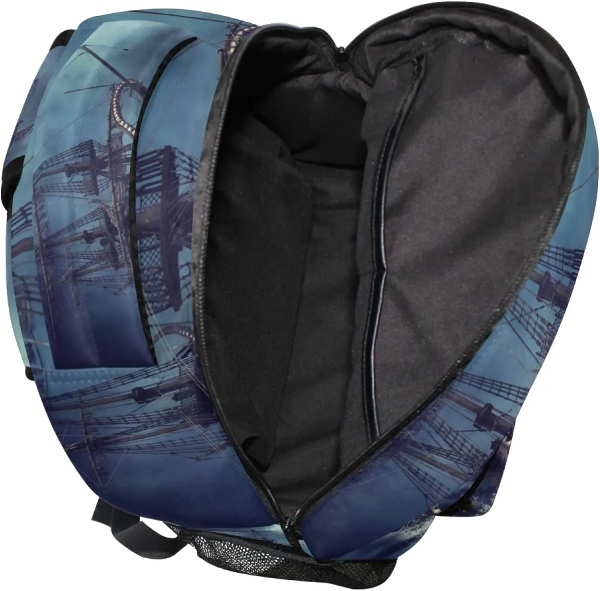 AUUXVA Kids Backpack School Shoulder Bag Large Waterproof Durable Bookbag Laptop Daypack for Students Teens Girls Boys Elementary (Pirate Ship)