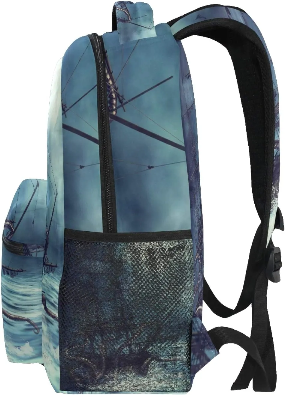 AUUXVA Kids Backpack School Shoulder Bag Large Waterproof Durable Bookbag Laptop Daypack for Students Teens Girls Boys Elementary (Pirate Ship)