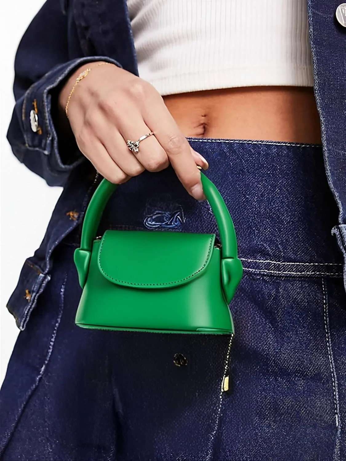 Ayliss Women Mini Purse Bag Mini Top Handle Clutch Crossbody Handbag Coin Cute Purse Lipstick Bag Y2K Accessories Gift