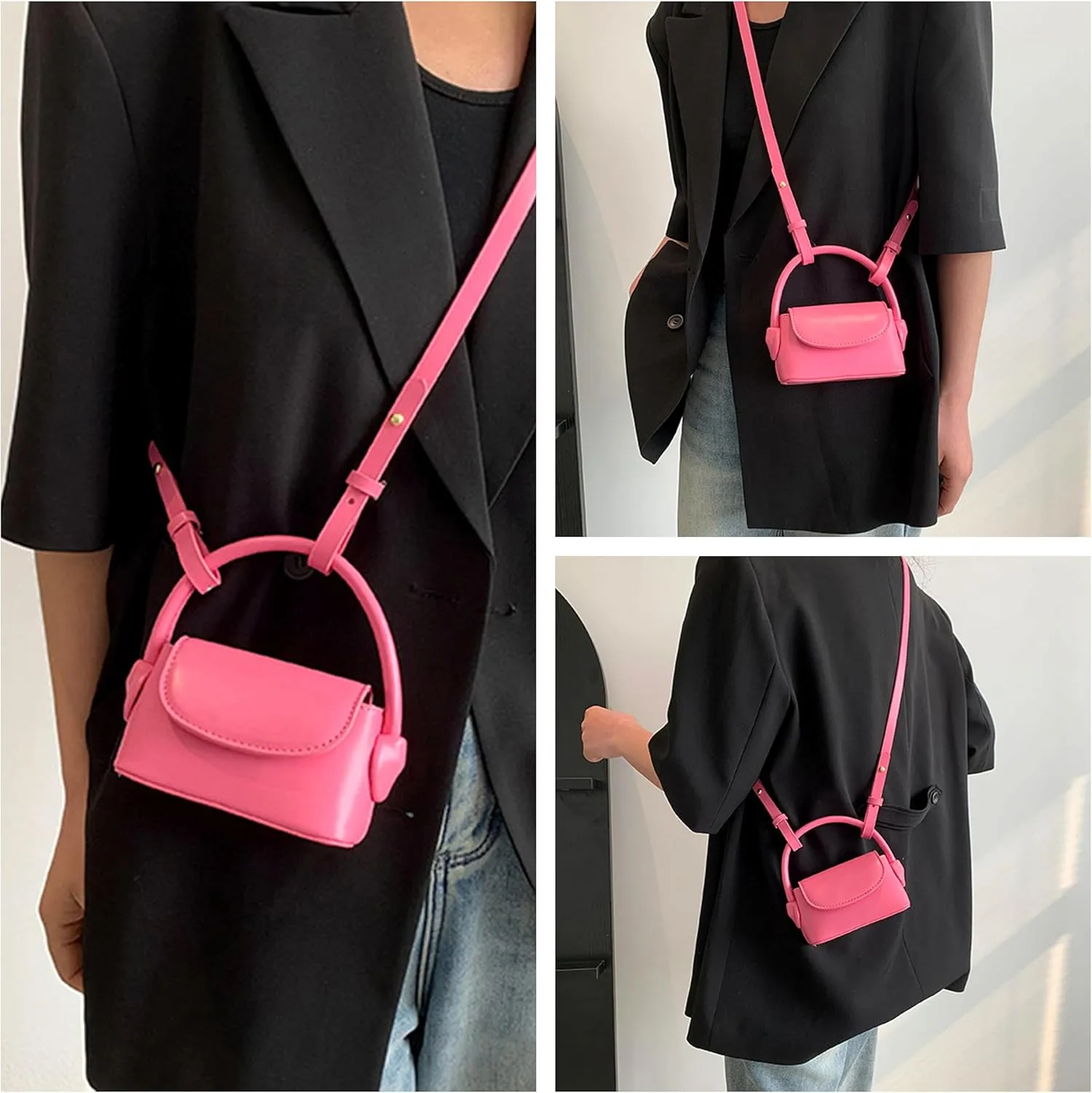 Ayliss Women Mini Purse Bag Mini Top Handle Clutch Crossbody Handbag Coin Cute Purse Lipstick Bag Y2K Accessories Gift