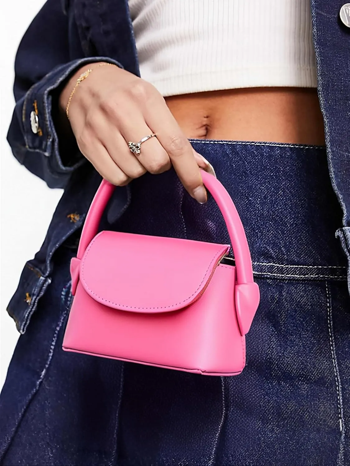 Ayliss Women Mini Purse Bag Mini Top Handle Clutch Crossbody Handbag Coin Cute Purse Lipstick Bag Y2K Accessories Gift