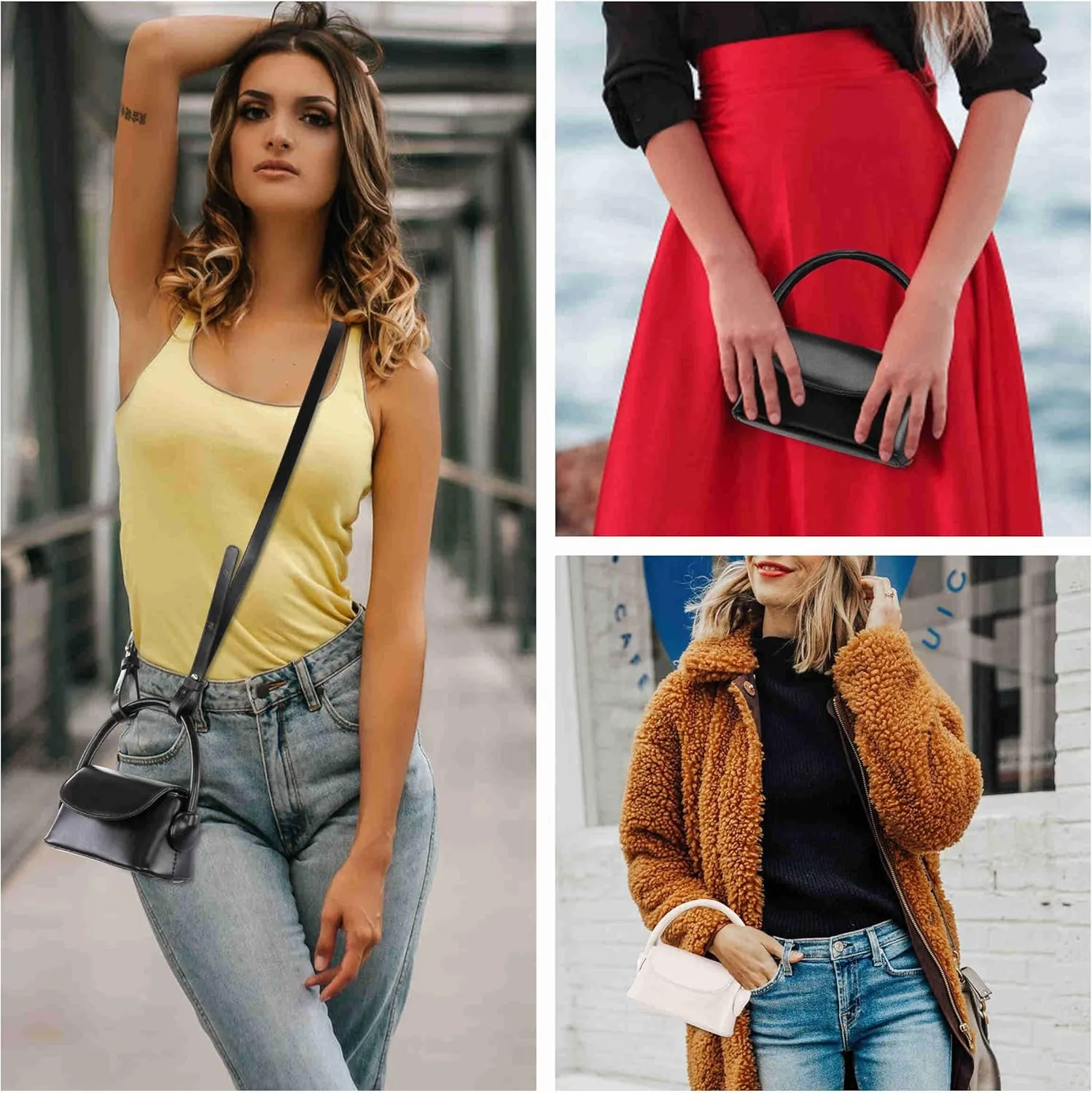 Ayliss Women Mini Purse Bag Mini Top Handle Clutch Crossbody Handbag Coin Cute Purse Lipstick Bag Y2K Accessories Gift
