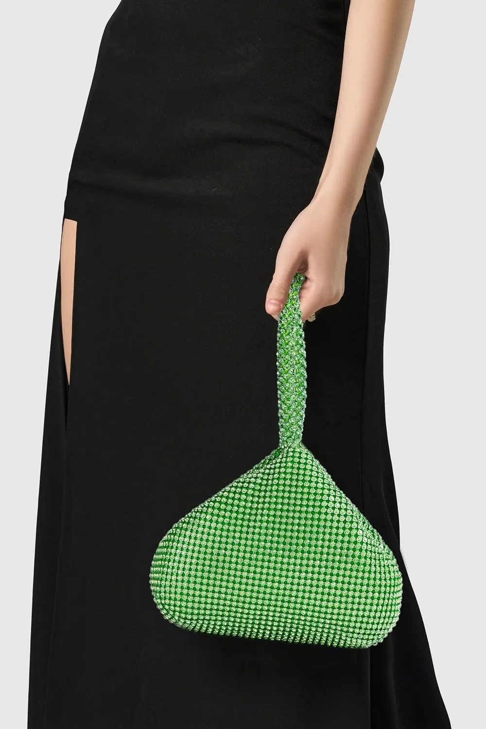 BABEYOND Women's Rhinestone Clutch Evening Bags Sparkly Glitter Triangle Purse for 1920s Party Prom Wedding