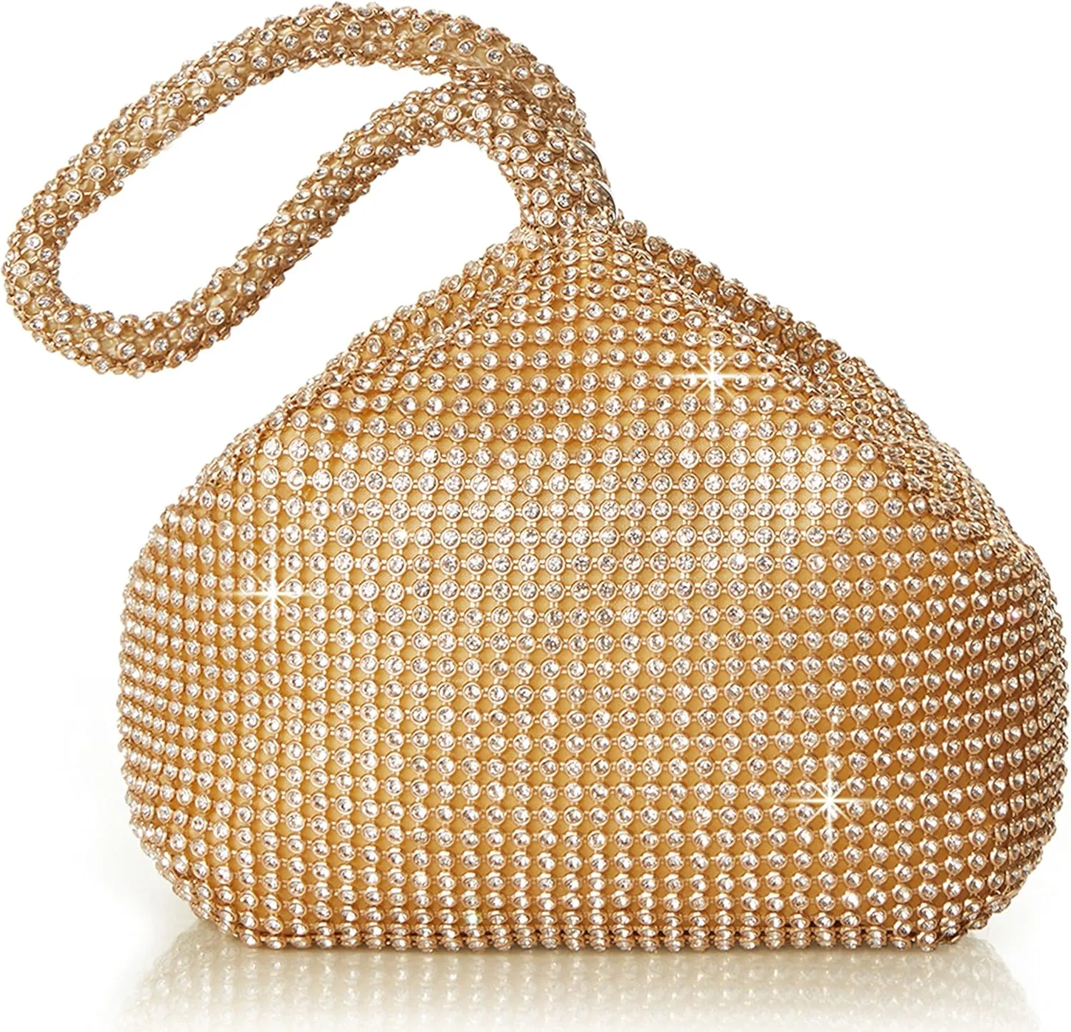 BABEYOND Women's Rhinestone Clutch Evening Bags Sparkly Glitter Triangle Purse for 1920s Party Prom Wedding