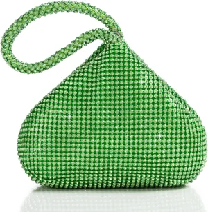 BABEYOND Women's Rhinestone Clutch Evening Bags Sparkly Glitter Triangle Purse for 1920s Party Prom Wedding