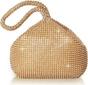 BABEYOND Women's Rhinestone Clutch Evening Bags Sparkly Glitter Triangle Purse for 1920s Party Prom Wedding