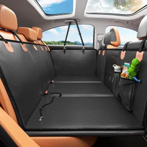 Back Seat Extender for Dogs, Waterproof Dog Car Seat Cover for Back Seat with Hard Bottom, 2025 Upgraded Material, Anti Scratch, Safer, Easy to Use and Clean, Holds 400lbs
