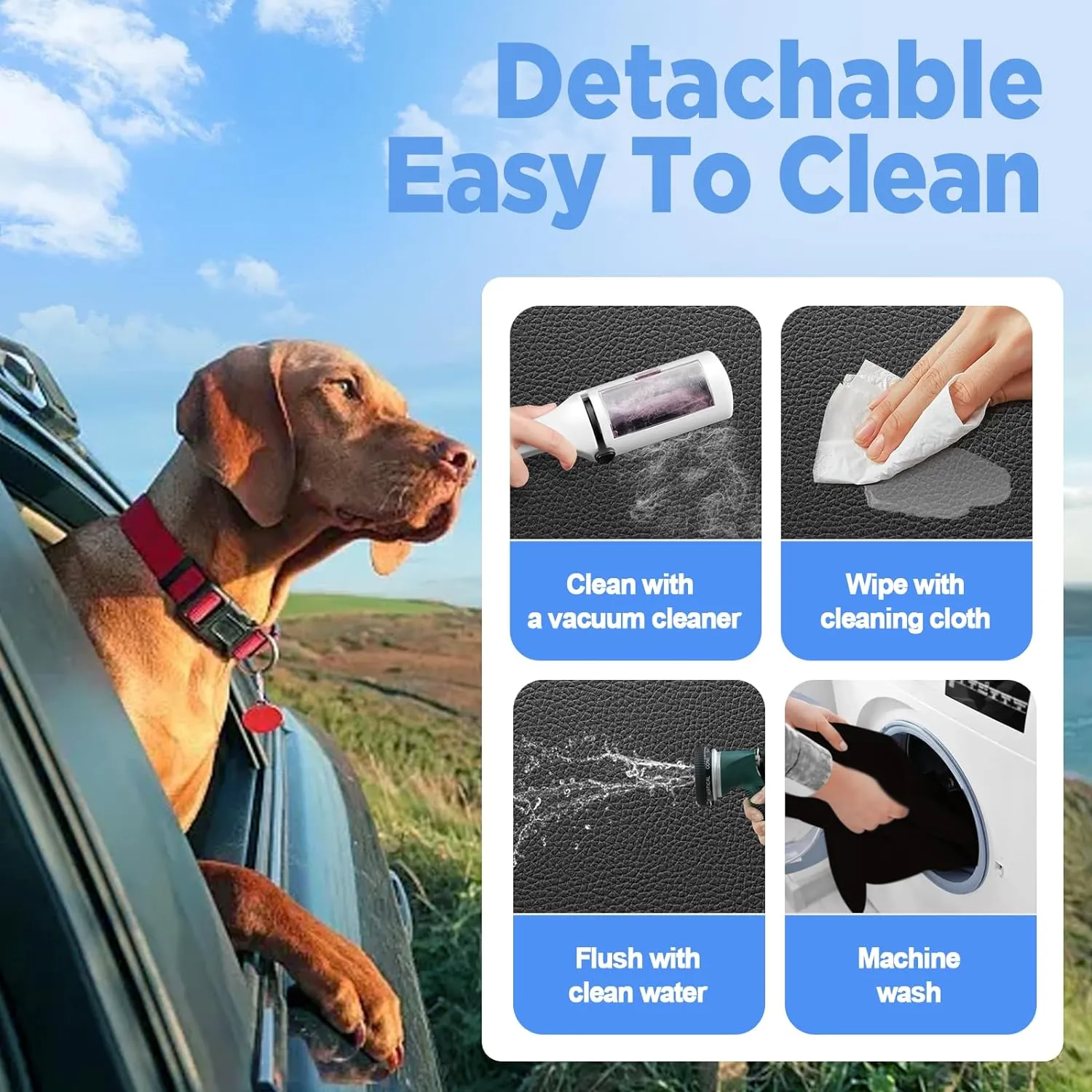 Back Seat Extender for Dogs, Waterproof Dog Car Seat Cover for Back Seat with Hard Bottom, 2025 Upgraded Material, Anti Scratch, Safer, Easy to Use and Clean, Holds 400lbs
