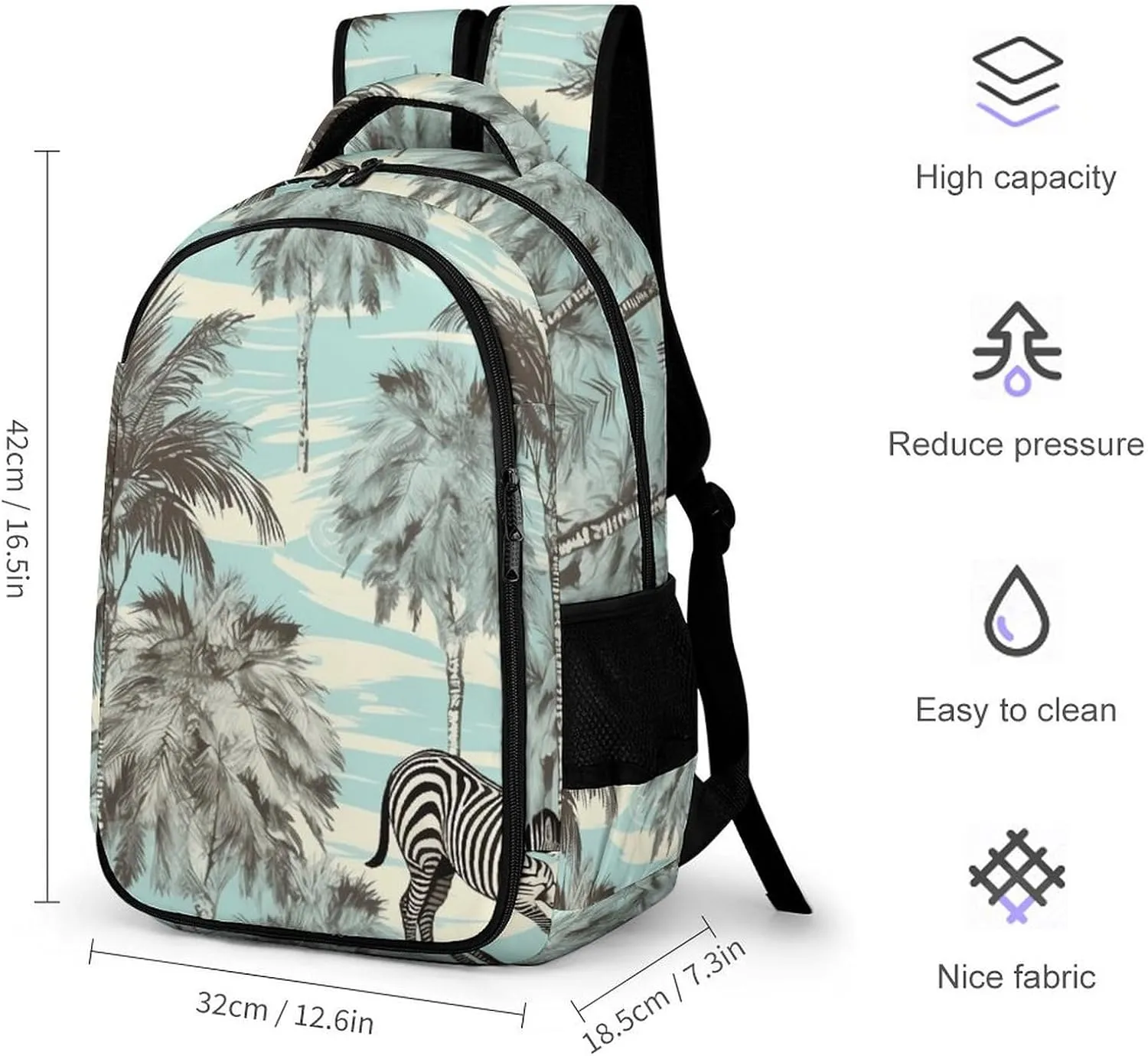 Backpack for Women Men Daypack Black And Blue Style Laptop Backpack Computer Bag Casual Nurse Bag Laptop Bag