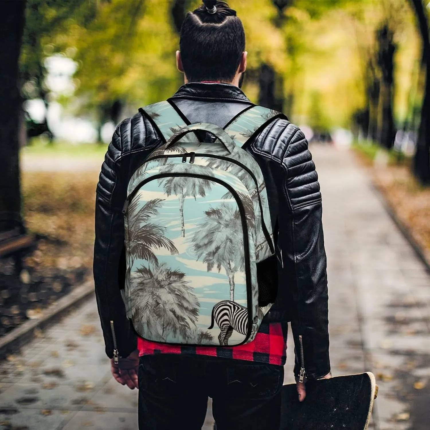 Backpack for Women Men Daypack Black And Blue Style Laptop Backpack Computer Bag Casual Nurse Bag Laptop Bag