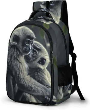 Backpack for Women Men Daypack Gibbons Laptop Backpack Computer Bag Casual Nurse Bag Laptop Bag