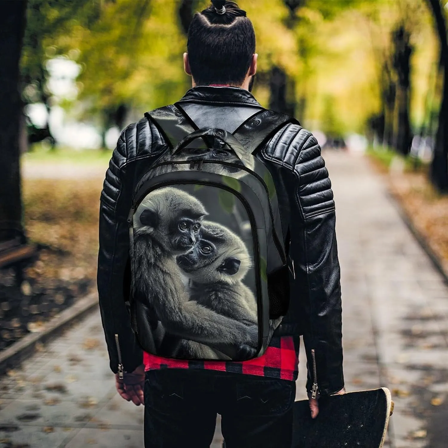 Backpack for Women Men Daypack Gibbons Laptop Backpack Computer Bag Casual Nurse Bag Laptop Bag
