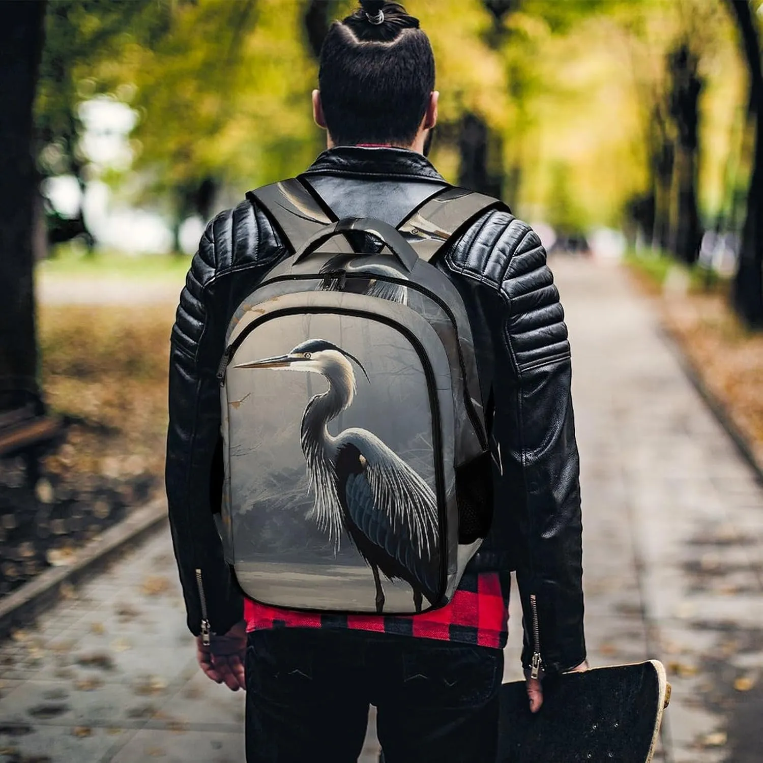 Backpack for Women Men Daypack Hand Drawn Bird Laptop Backpack Computer Bag Casual Nurse Bag Laptop Bag