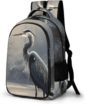 Backpack for Women Men Daypack Hand Drawn Bird Laptop Backpack Computer Bag Casual Nurse Bag Laptop Bag