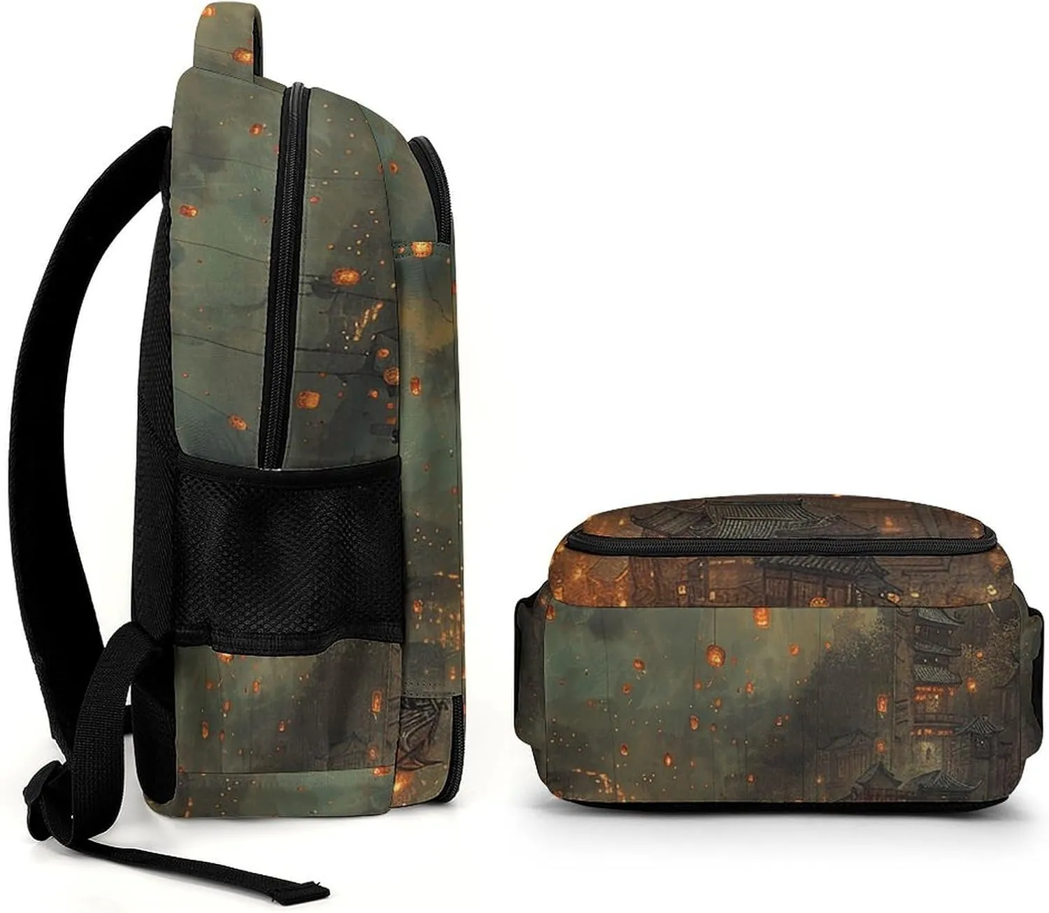 Backpack for Women Men Daypack Lanterns Are Flying Laptop Backpack Computer Bag Casual Nurse Bag Laptop Bag