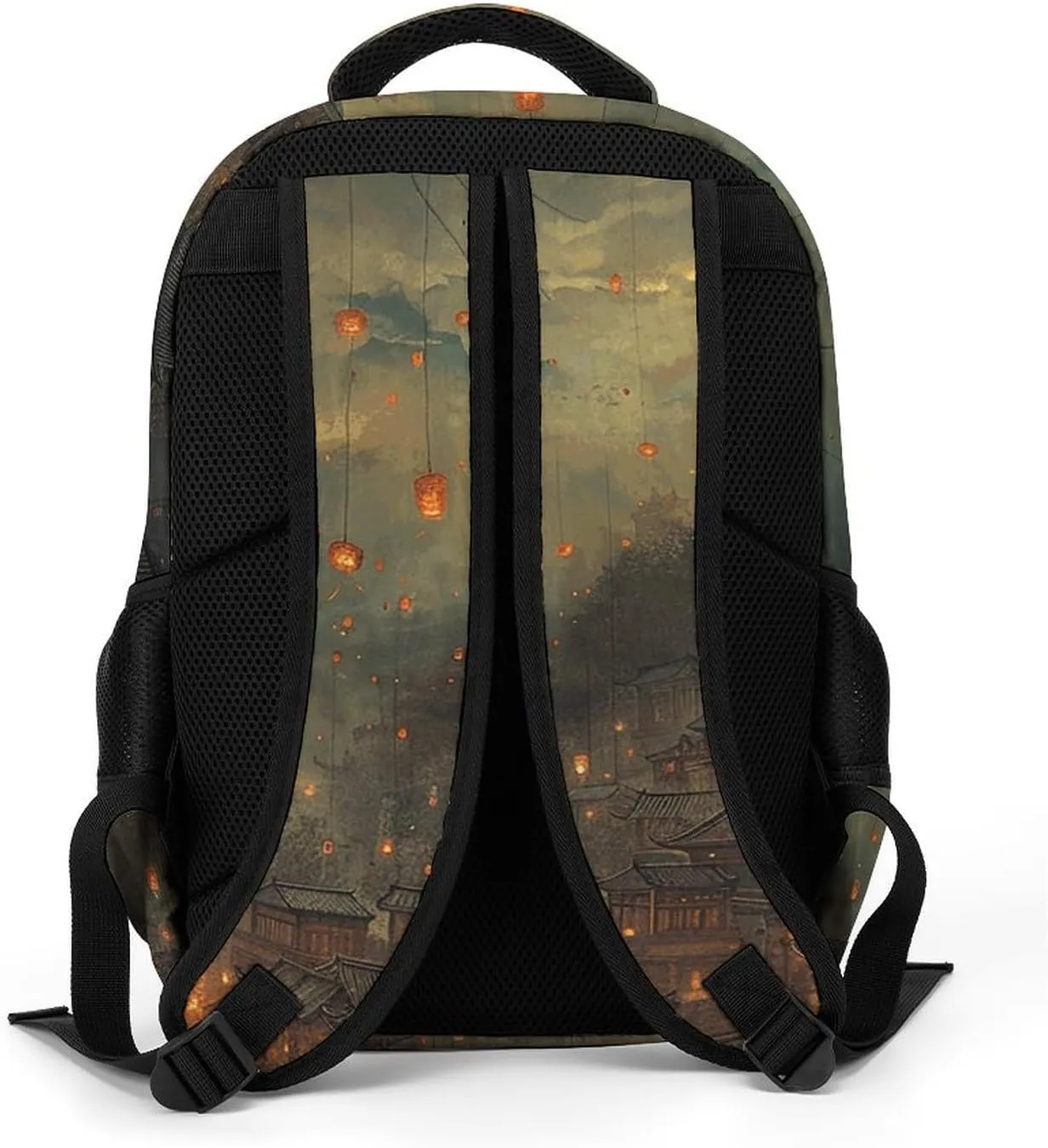 Backpack for Women Men Daypack Lanterns Are Flying Laptop Backpack Computer Bag Casual Nurse Bag Laptop Bag