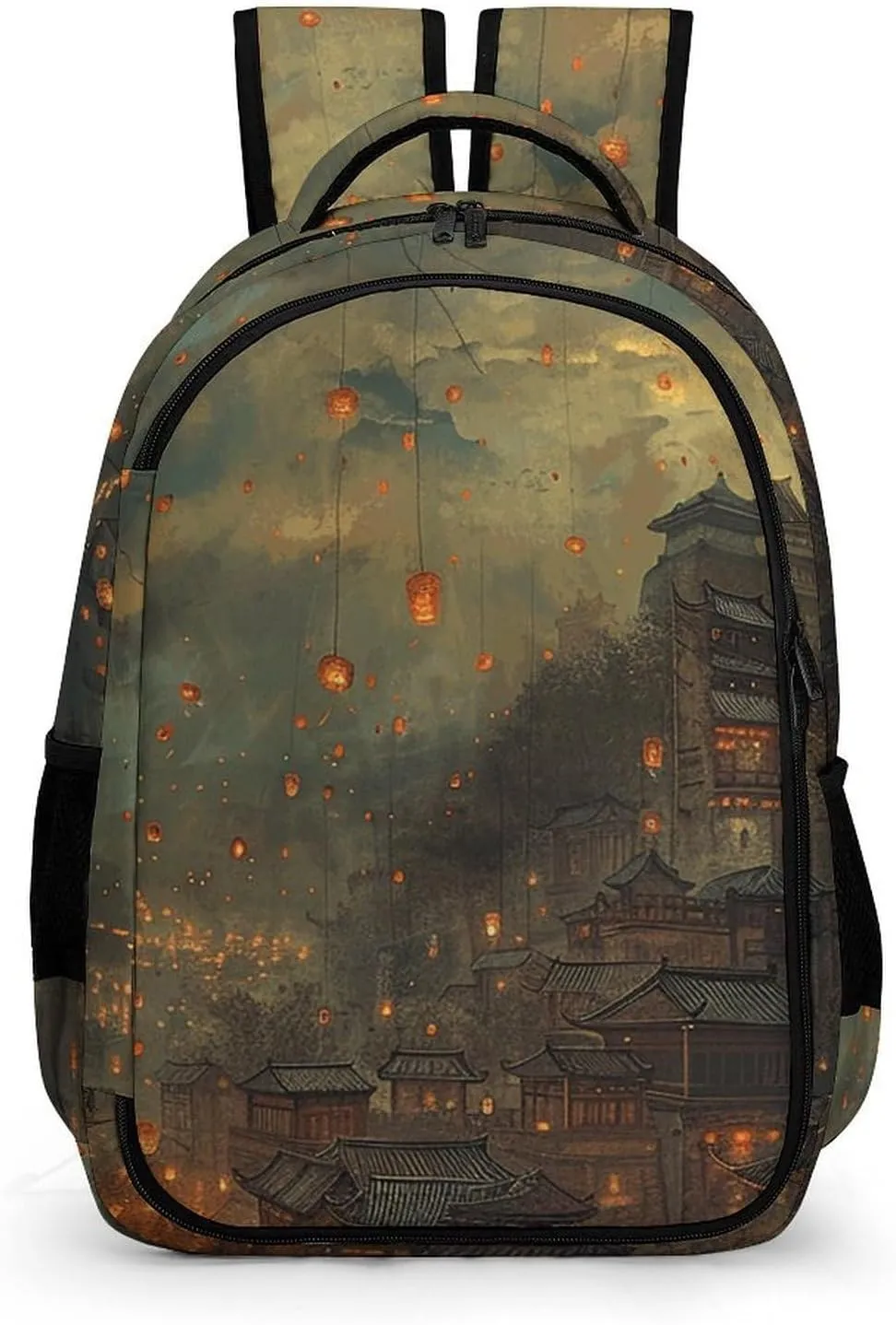 Backpack for Women Men Daypack Lanterns Are Flying Laptop Backpack Computer Bag Casual Nurse Bag Laptop Bag