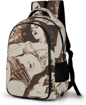 Backpack for Women Men Daypack Lying on Blanket Laptop Backpack Computer Bag Casual Nurse Bag Laptop Bag