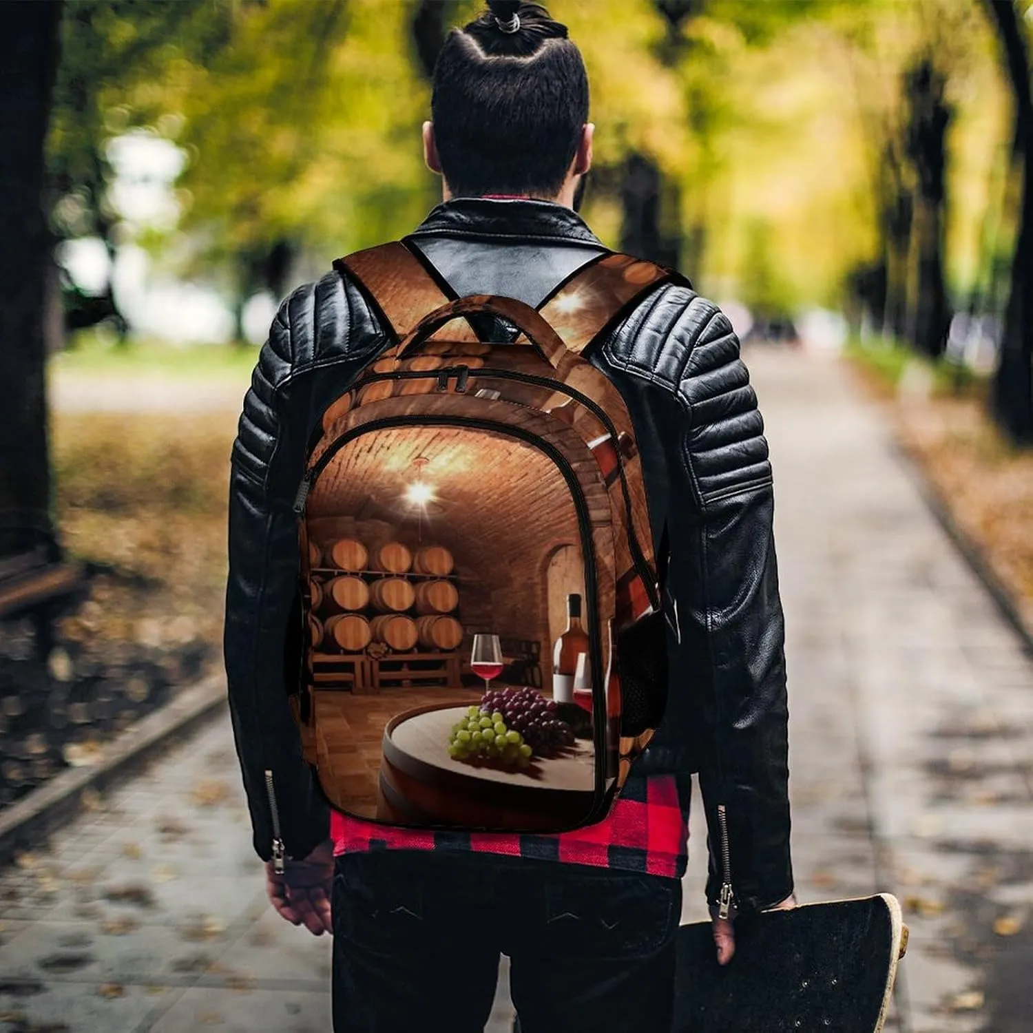 Backpack for Women Men Daypack Red Wine Cellar Laptop Backpack Computer Bag Casual Nurse Bag Laptop Bag