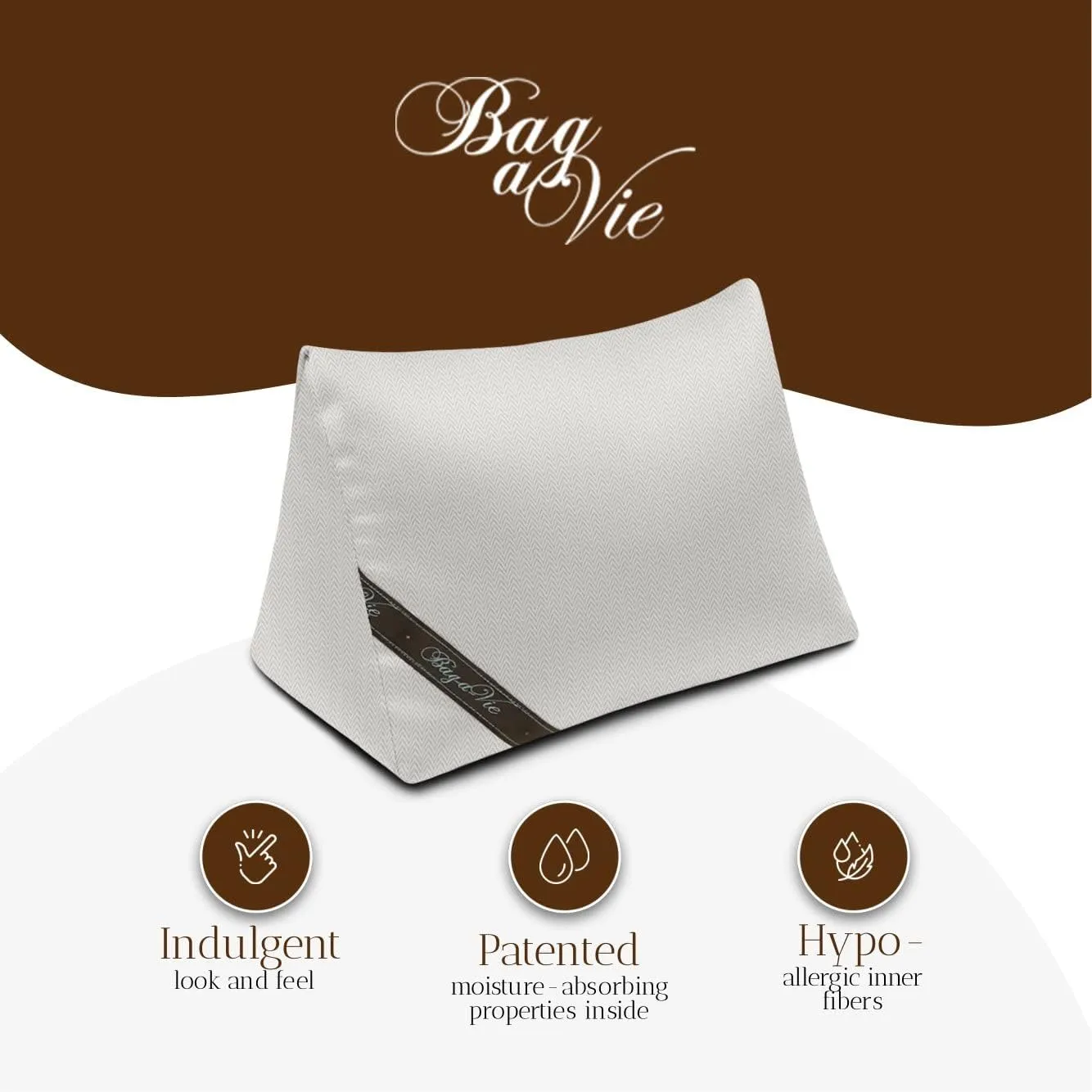 Bag-a-Vie Purse Shaper Pillow Insert - Herringbone - Luxury Handbag Shaper Insert for Women's Purses - Handbag Custom Pillow Purse Accessories for Birkin 25
