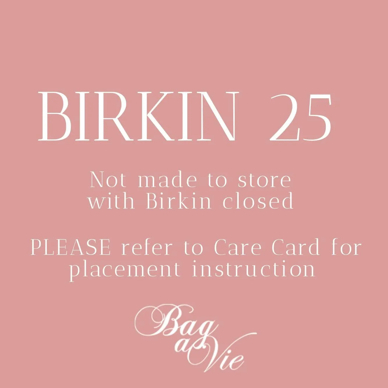 Bag-a-Vie Purse Shaper Pillow Insert - Herringbone - Luxury Handbag Shaper Insert for Women's Purses - Handbag Custom Pillow Purse Accessories for Birkin 25