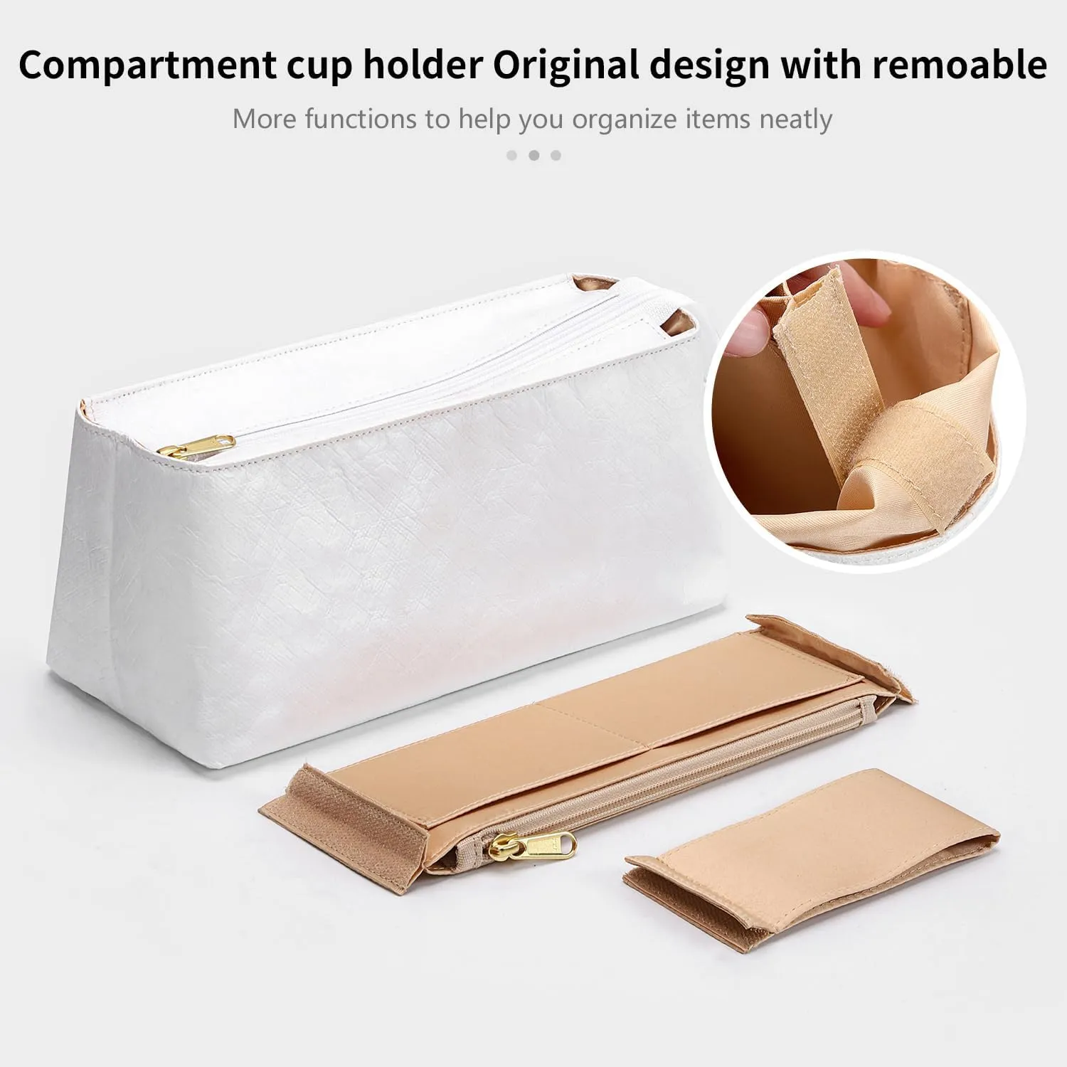 Bag Organizer Insert, Purse Organizer Insert Suit for LV Carryall MM Tote Bag, Upgraded Dupontpaper Handbag Shaper