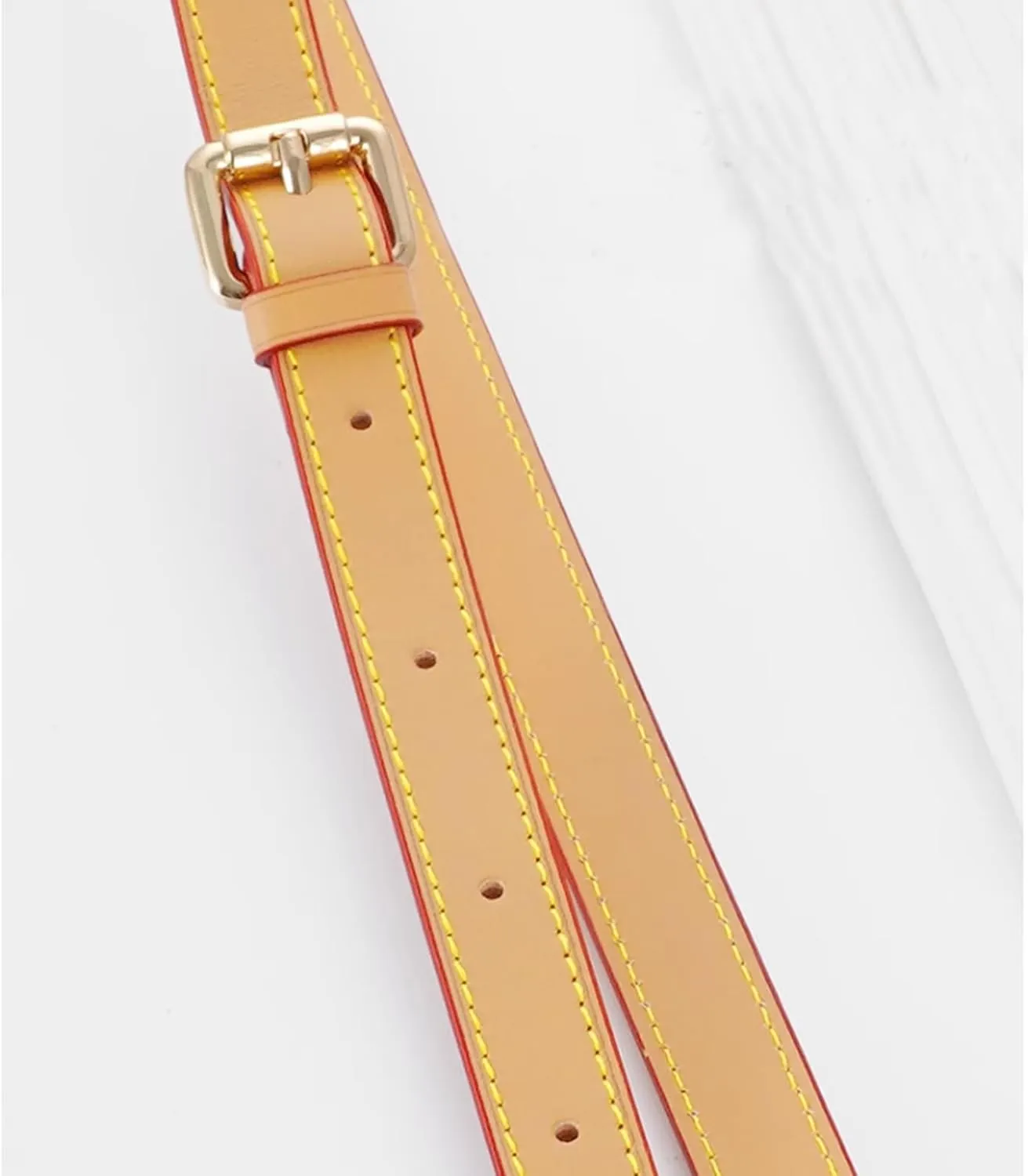 Bag Strap Leather Replacement Straps Adjuster Handbag Straps (Beeswax,Weith-1.2cm)