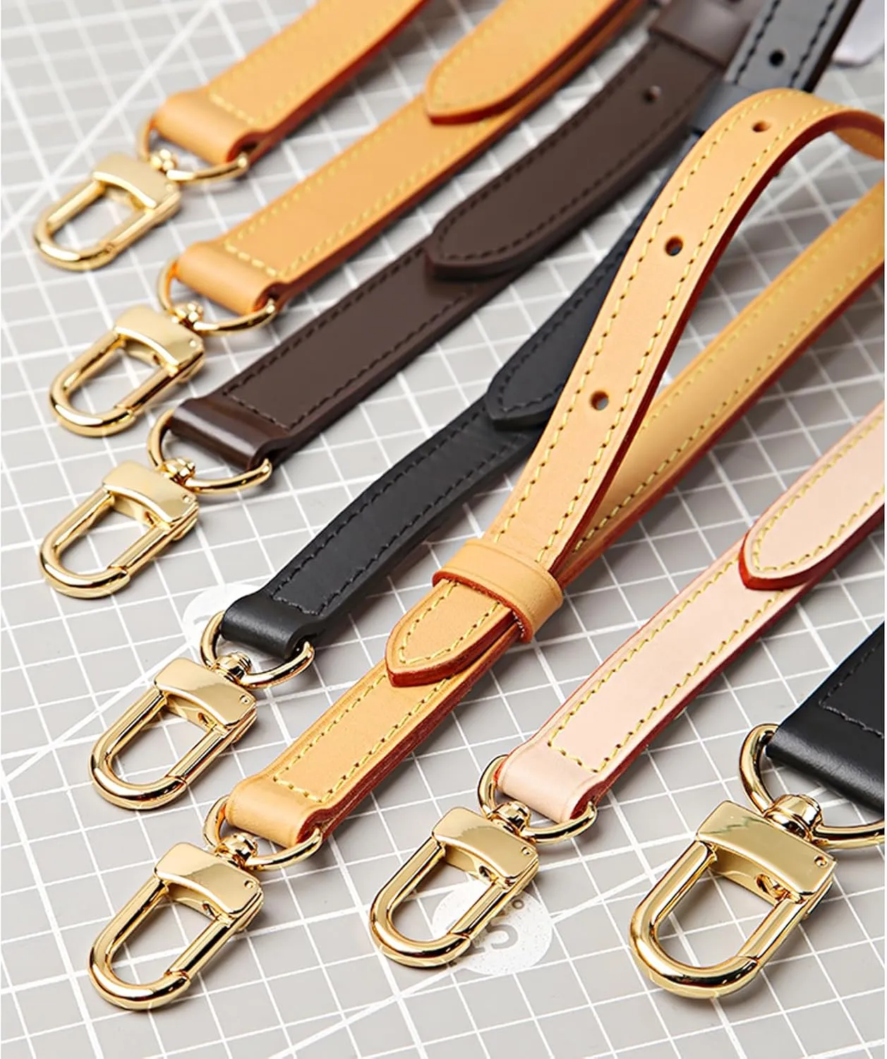 Bag Strap Leather Replacement Straps Adjuster Handbag Straps (Beeswax,Weith-1.2cm)