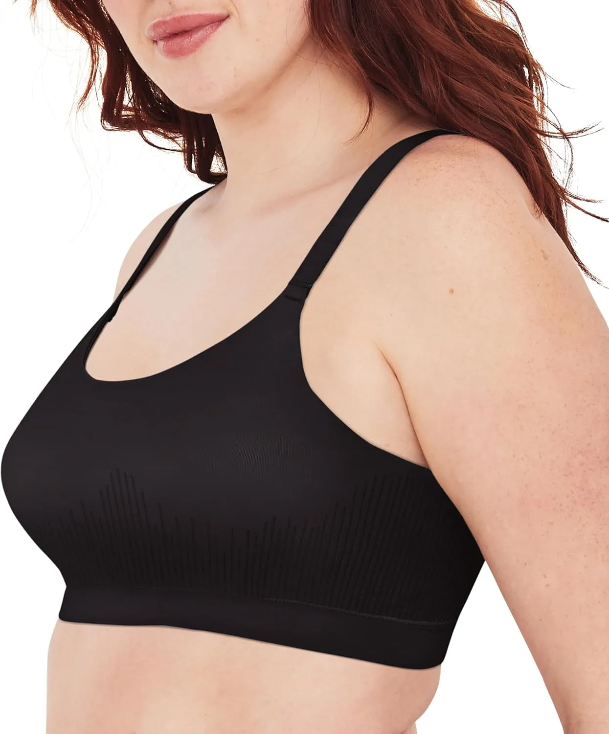 Bali Women's Modern Seamless, Pullover Wireless Bralette with Adjustable Straps
