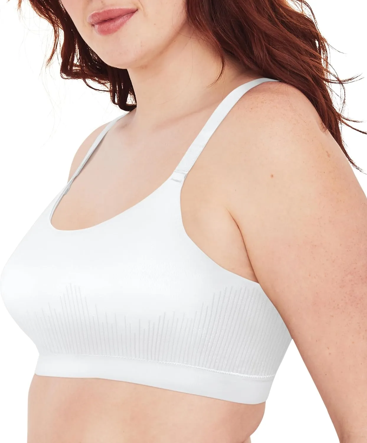 Bali Women's Modern Seamless, Pullover Wireless Bralette with Adjustable Straps