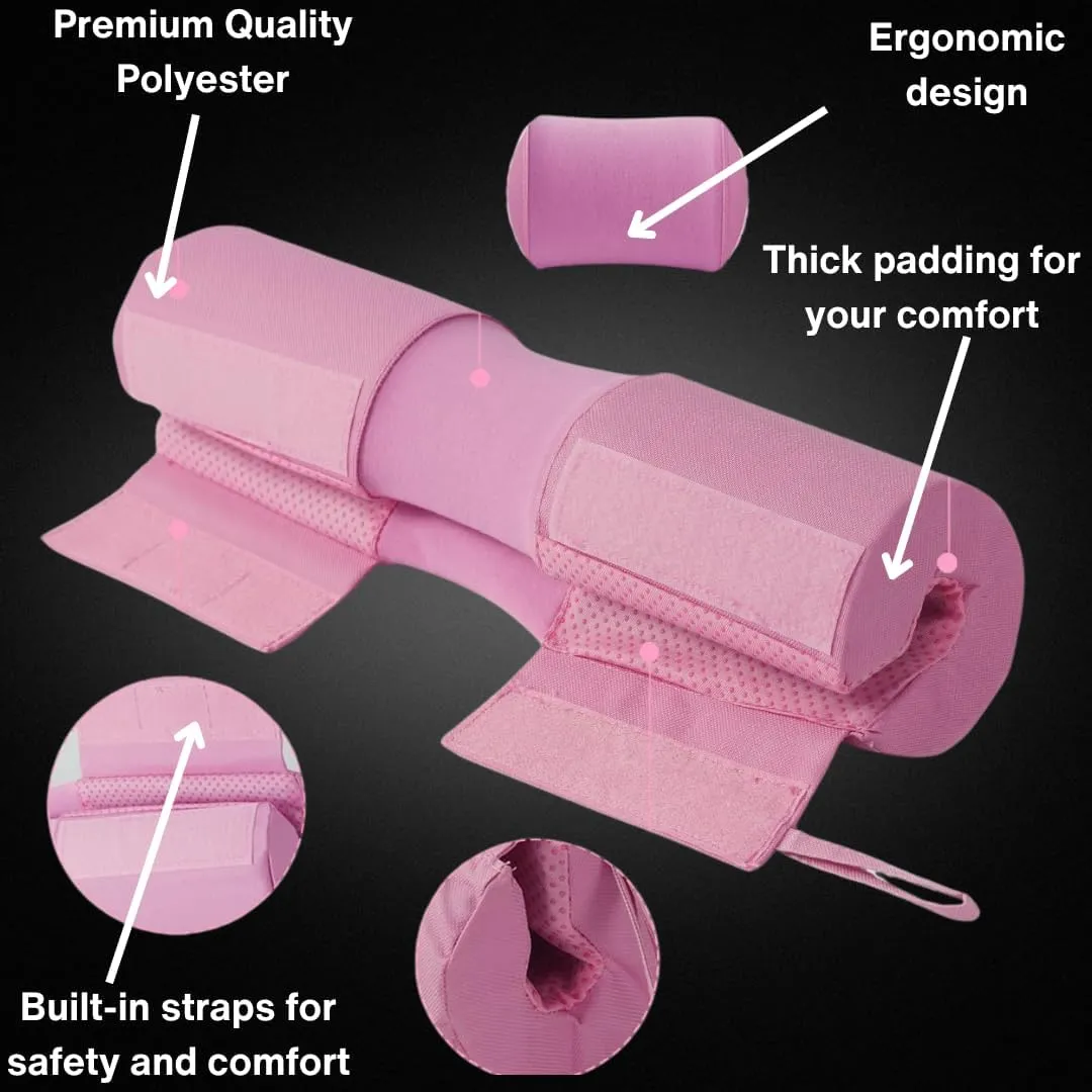 Barbell Pad, Ankle Straps, and Lifting Straps Combo - Ultimate Comfort & Support for Weightlifting, Squats, Hip Thrusts, and Strength Training.