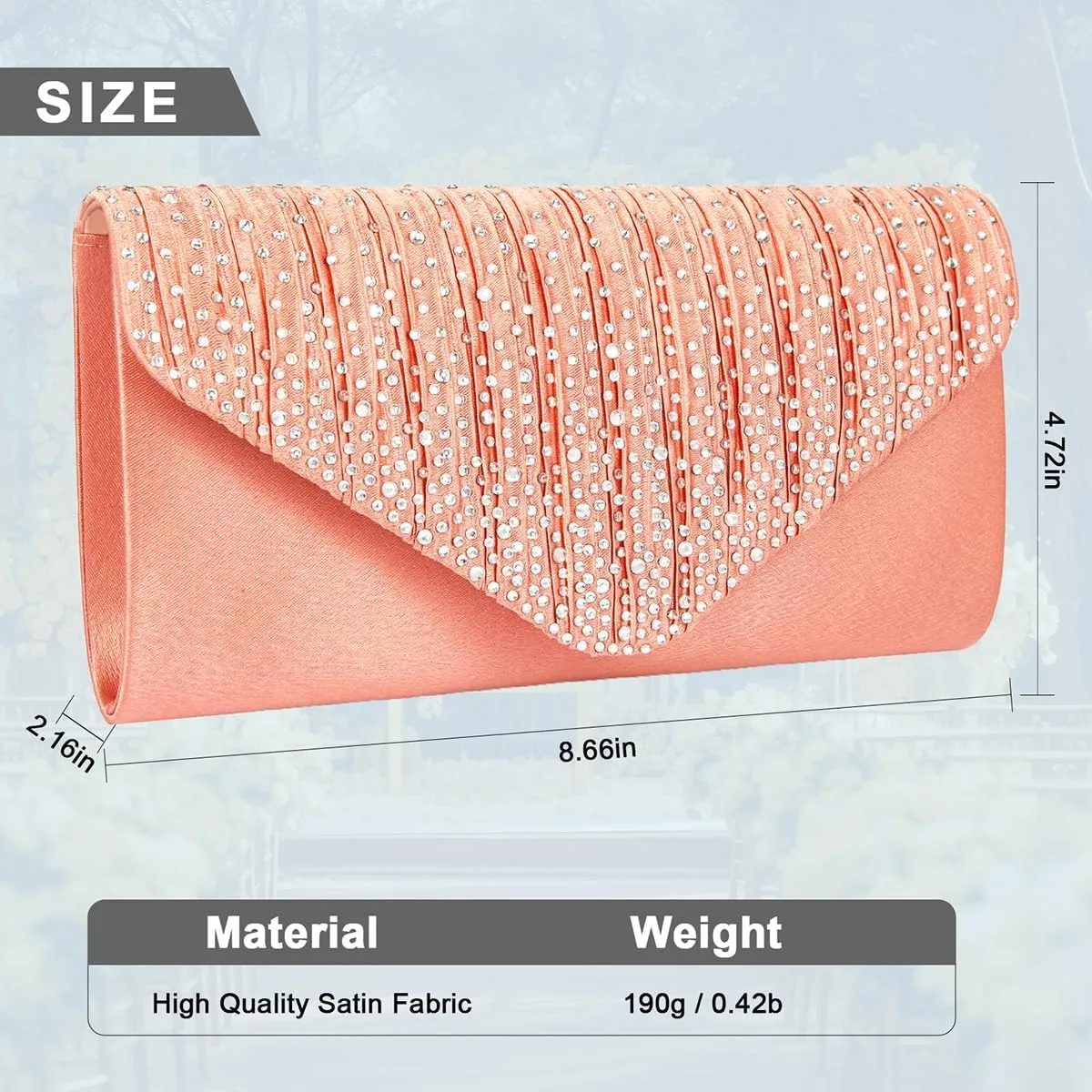 BBjinronjy Clutch Purses for Women Evening Bag Formal Rhinestone Handbags for Wedding Party Cocktail Prom Dinner