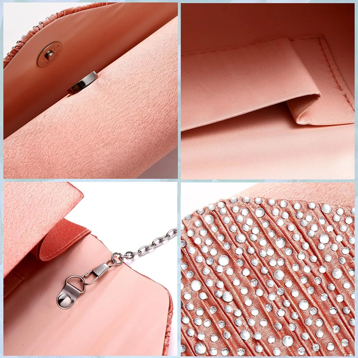 BBjinronjy Clutch Purses for Women Evening Bag Formal Rhinestone Handbags for Wedding Party Cocktail Prom Dinner