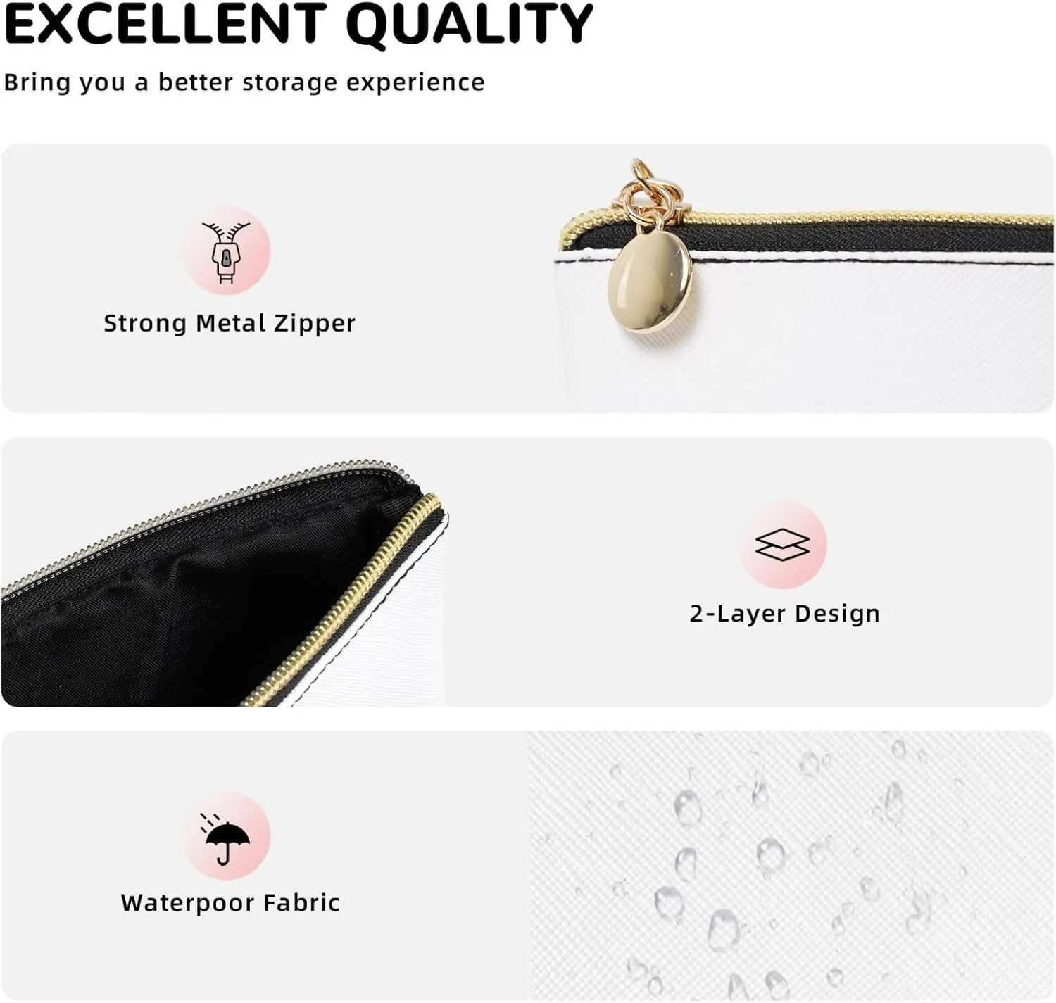 Beach Crab Makeup Bag Waterproof Cosmetic Bag Organizer Small Make Up Zipper Pouch Portable Travel Toiletry Bag For Women Girls