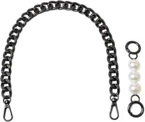 BEAULEGAN Chunky Purse Chain Handles - Short Strap Replacement for Handbag Set of 2, 17.7 & 5 Inches Long