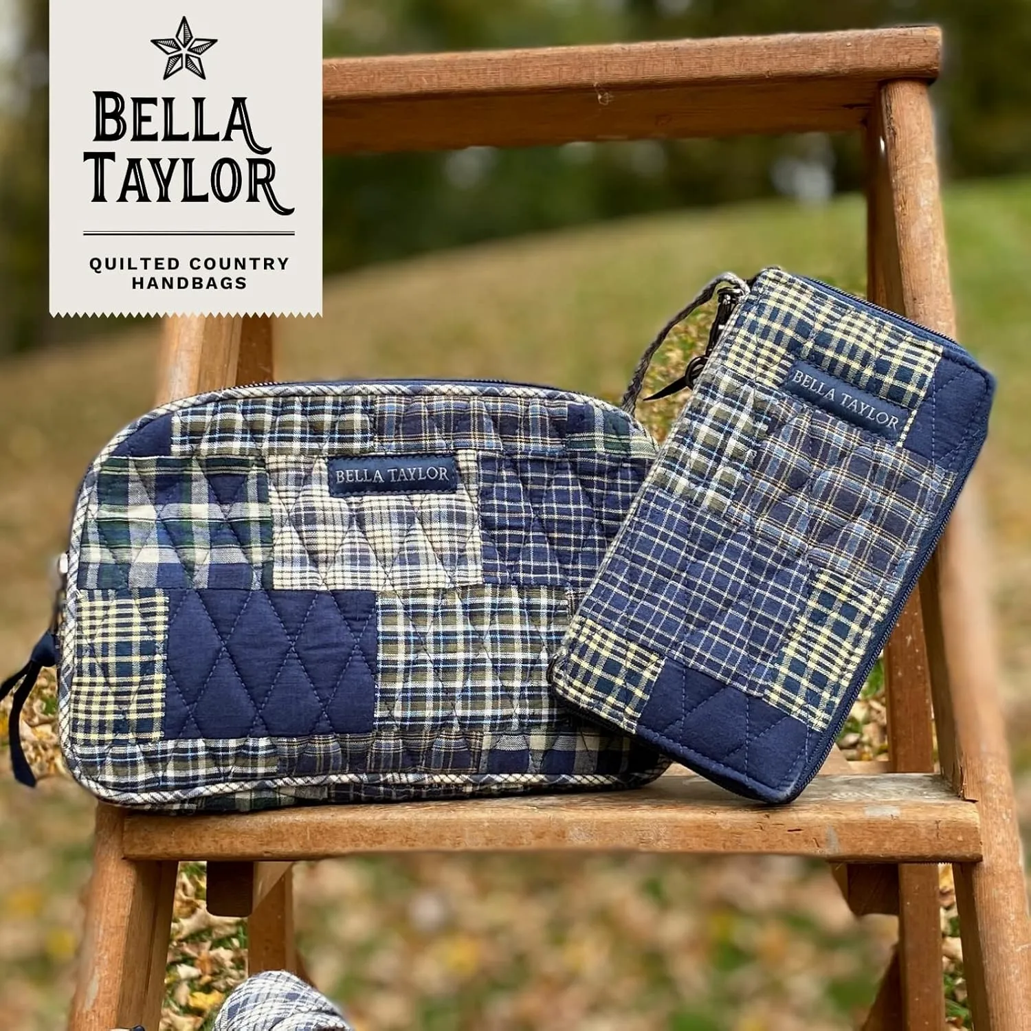 Bella Taylor Blakely - Hobo Shoulder Bag for Women - Lightweight Quilted Fabric Purse with Pockets
