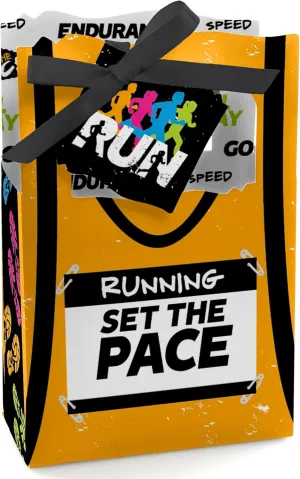 Big Dot of Happiness Set the Pace - Running - Track, Cross Country or Marathon Party Favor Boxes - Set of 12