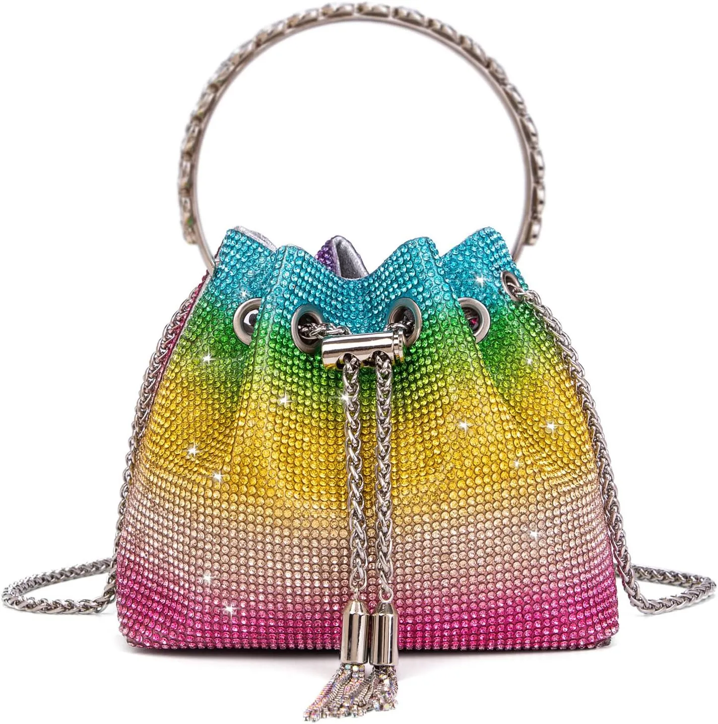 Bling Crystal Rhinestone Purse for Women Sparkly Clutch Handbag Crossbody Bag for Evening Wedding Party Prom