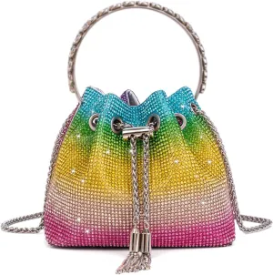 Bling Crystal Rhinestone Purse for Women Sparkly Clutch Handbag Crossbody Bag for Evening Wedding Party Prom