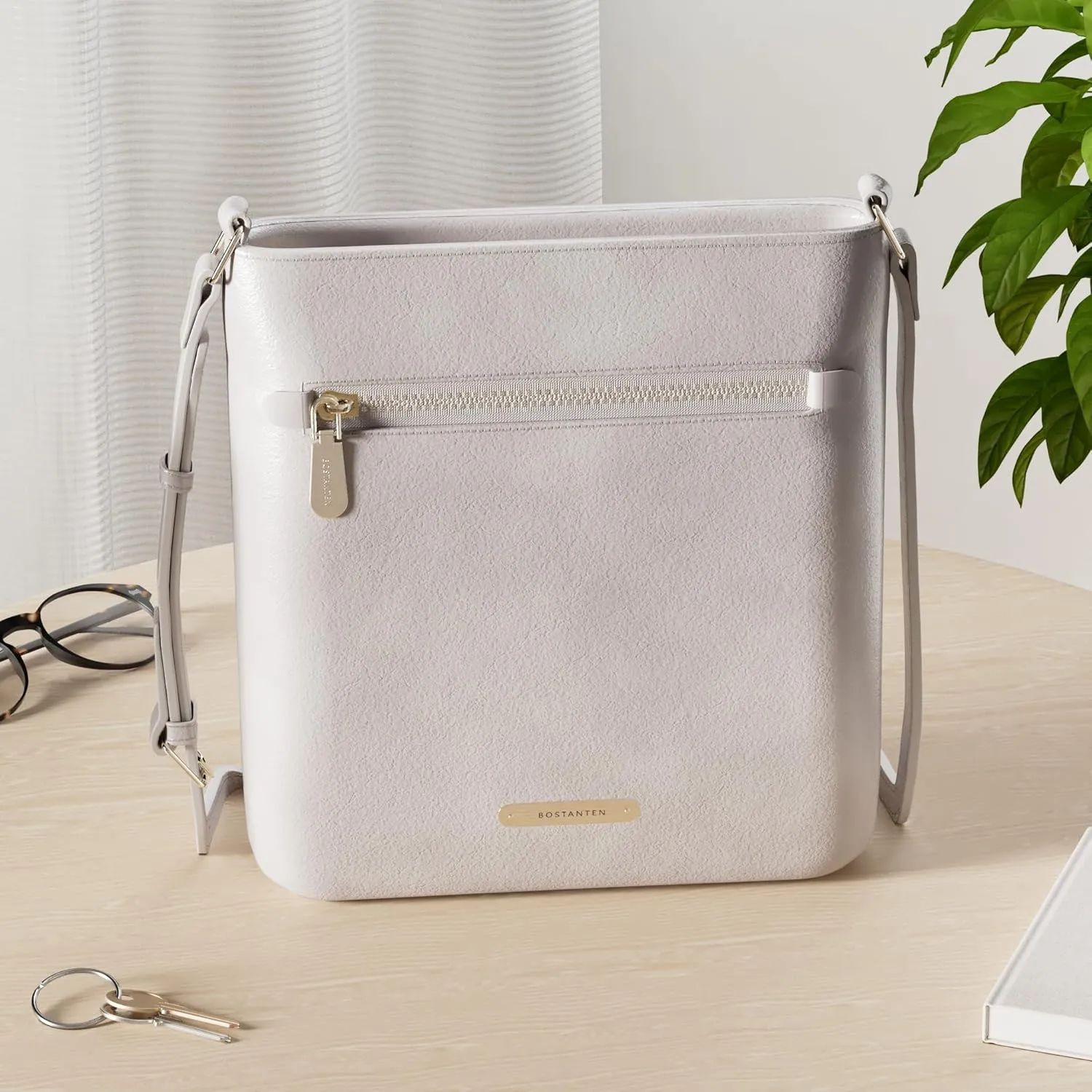 BOSTANTEN Crossbody Bags Purses for Women Trendy Soft Vegan Leather Shoulder Handbags with Adjustable Strap Zipper Pocket