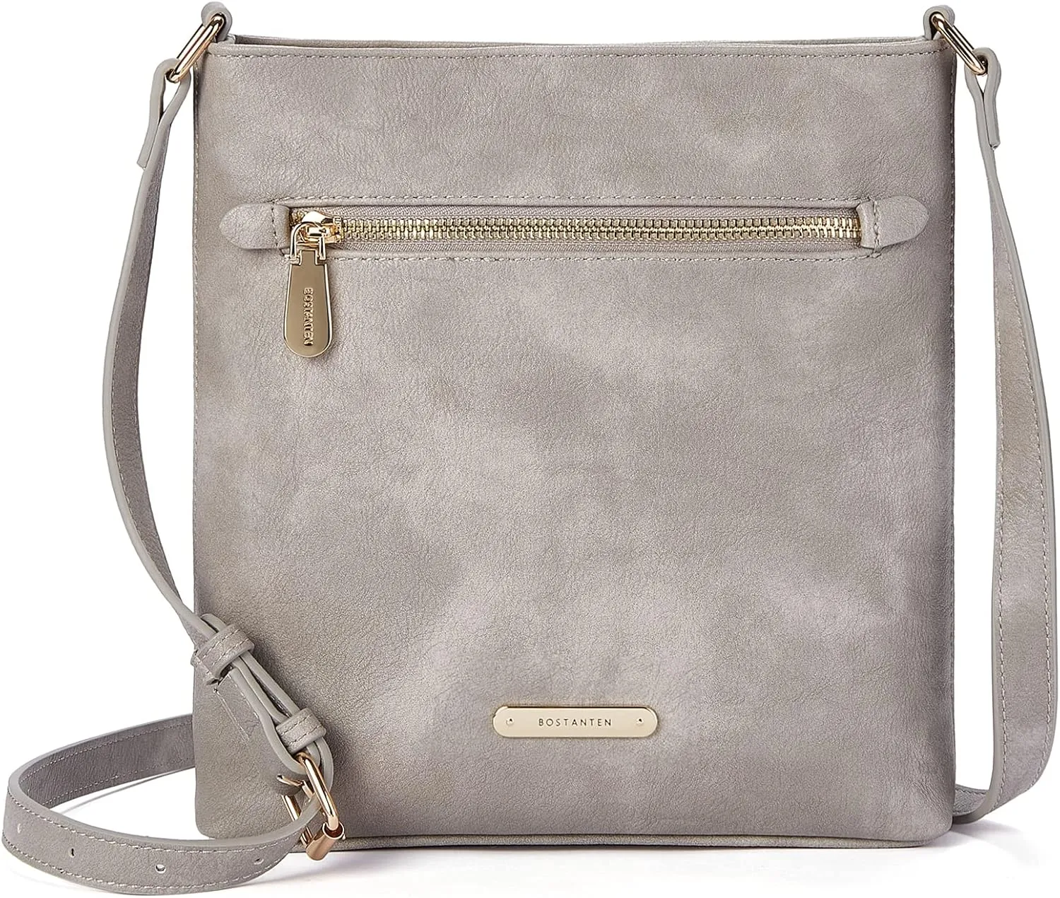 BOSTANTEN Crossbody Bags Purses for Women Trendy Soft Vegan Leather Shoulder Handbags with Adjustable Strap Zipper Pocket