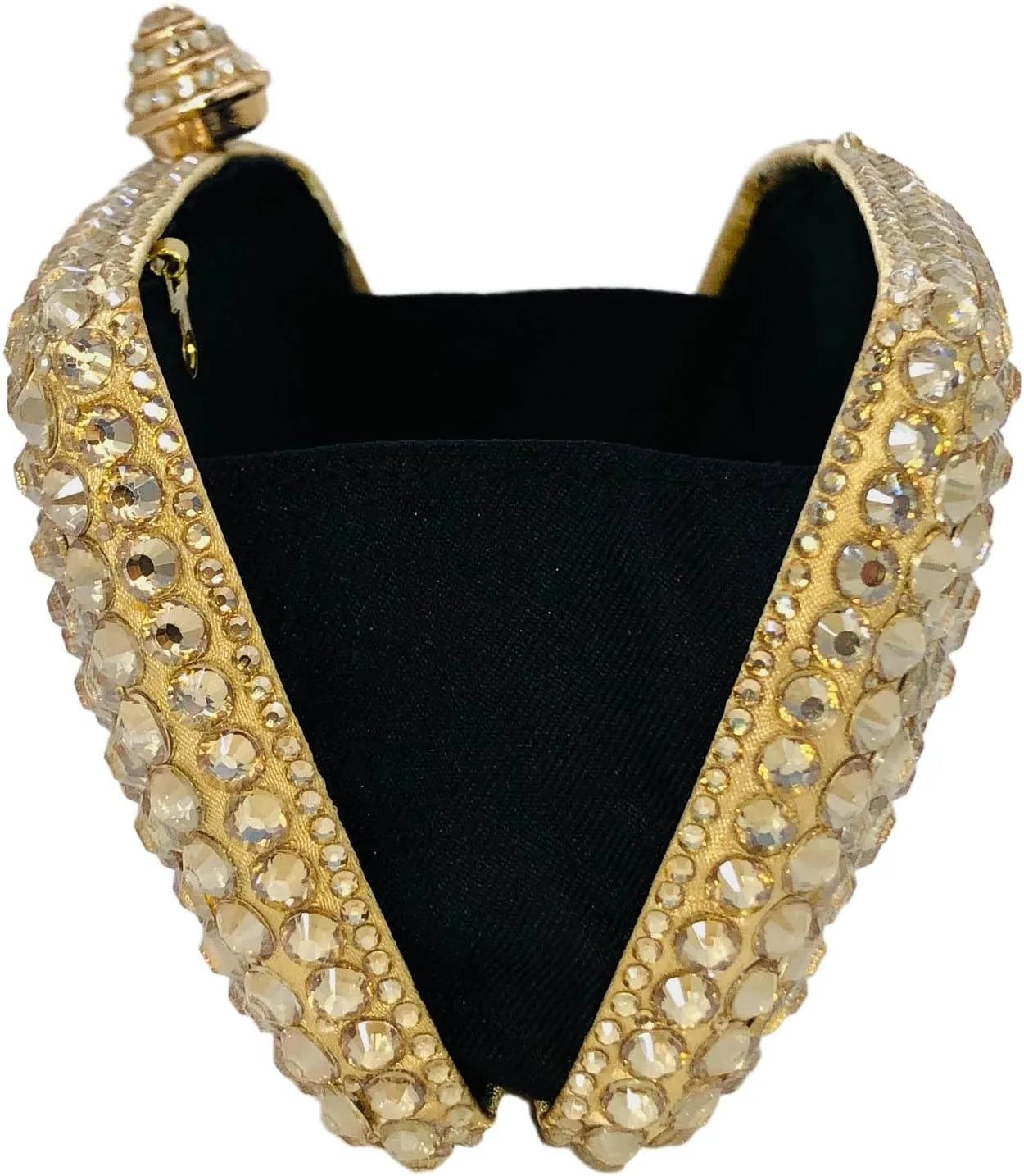 Boutique De FGG Crystal Clutch Purse with Spikes Women Evening Bags Party Rhinestone Clutch Bag Wedding Prom Handbags,Mini