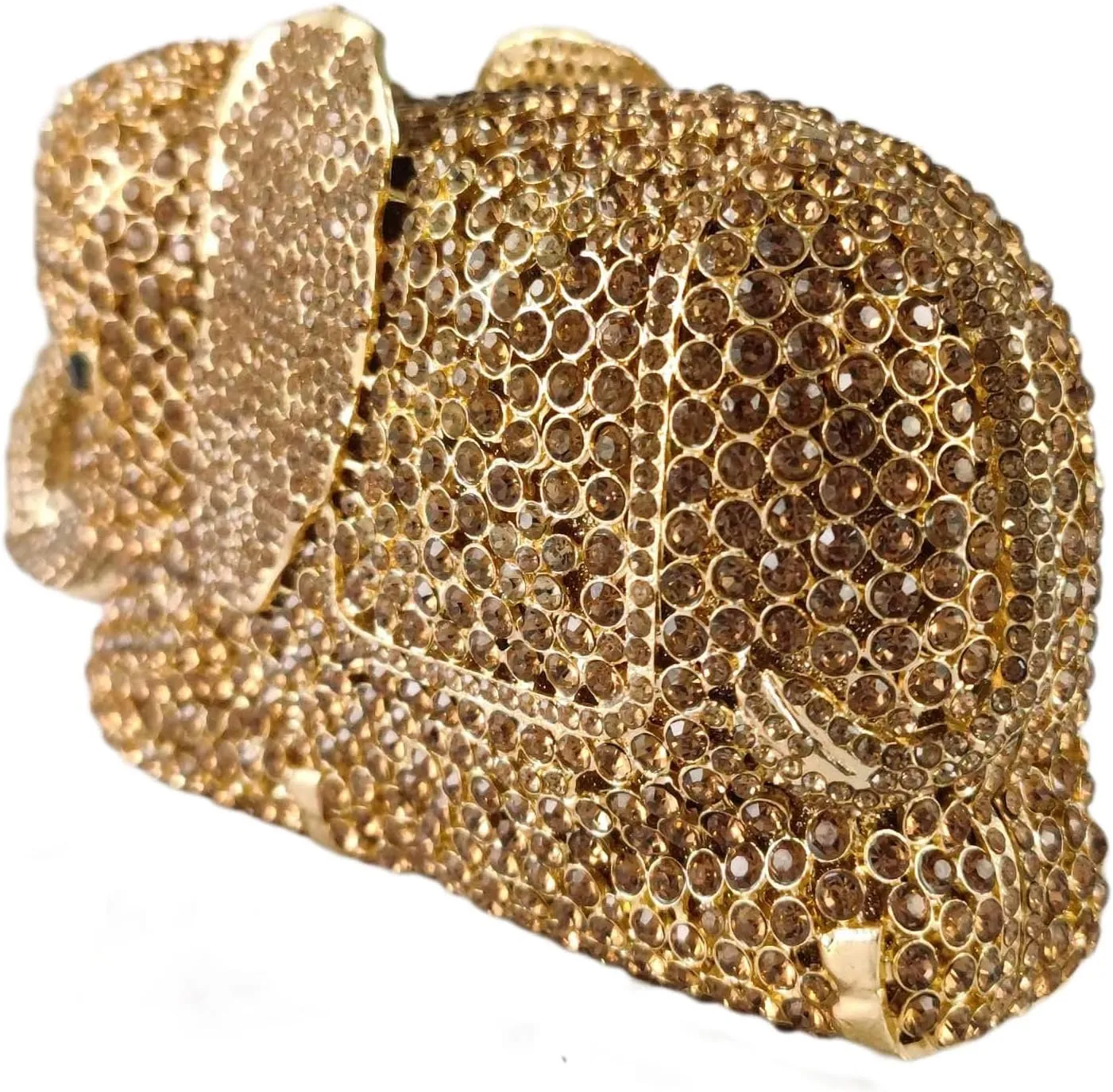 Boutique De FGG Elephant Crystal Clutch Bags Women Animal Rhinestone Evening Handbags Bridal Party Crystal Clutch Purse,Mini