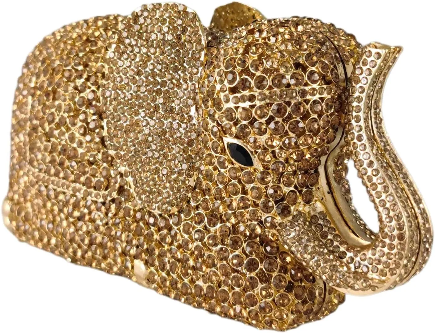 Boutique De FGG Elephant Crystal Clutch Bags Women Animal Rhinestone Evening Handbags Bridal Party Crystal Clutch Purse,Mini